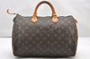 Authentic Louis Vuitton Monogram Speedy 35 Hand Boston Bag M41524 LV 3345K