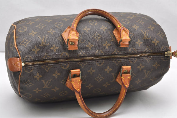 Authentic Louis Vuitton Monogram Speedy 35 Hand Boston Bag M41524 LV 3345K