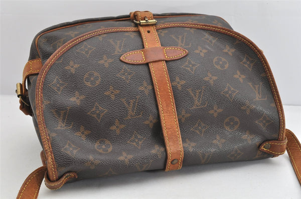 Authentic Louis Vuitton Monogram Saumur 30 Shoulder Cross Bag M42256 LV 3346K