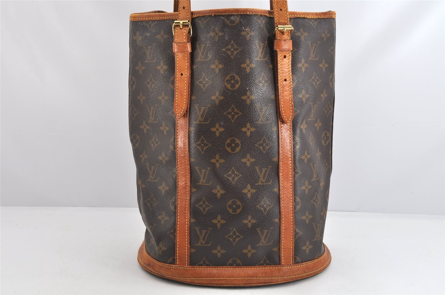 Authentic Louis Vuitton Monogram Bucket GM Shoulder Tote Bag M42236 Junk 3347K