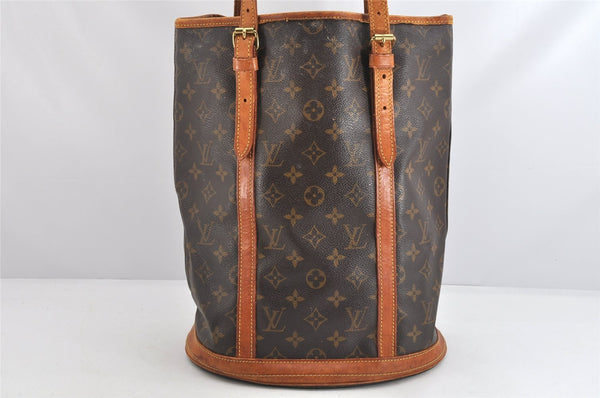 Authentic Louis Vuitton Monogram Bucket GM Shoulder Tote Bag M42236 Junk 3347K