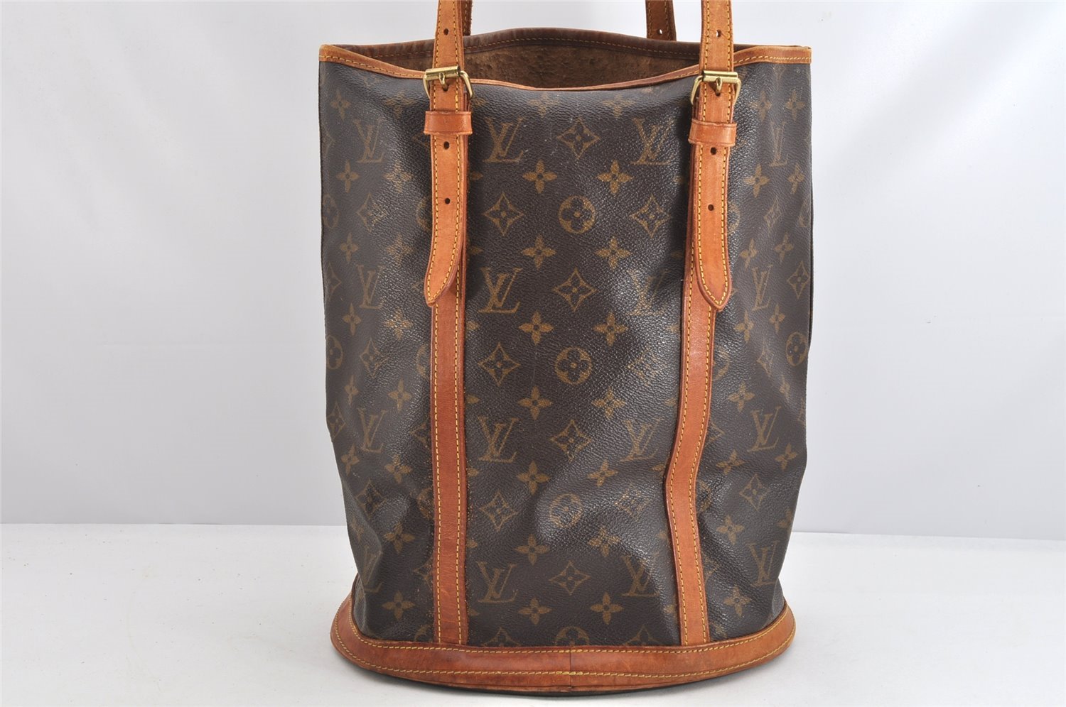 Authentic Louis Vuitton Monogram Bucket GM Shoulder Tote Bag M42236 Junk 3347K