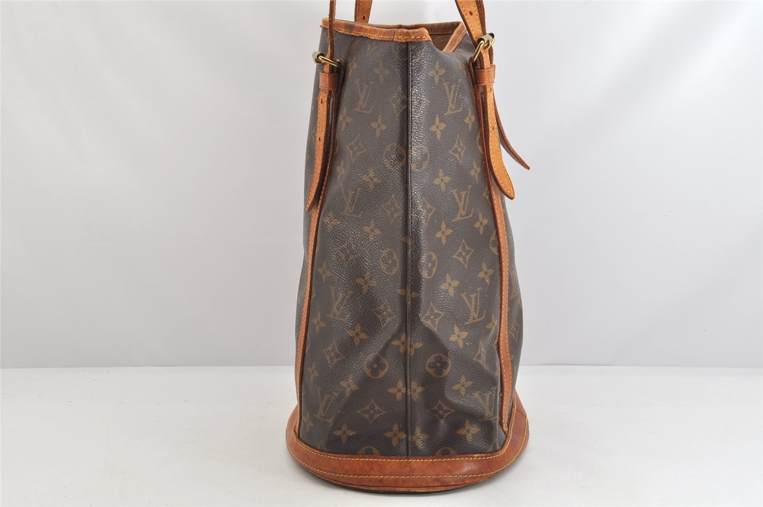 Authentic Louis Vuitton Monogram Bucket GM Shoulder Tote Bag M42236 Junk 3347K