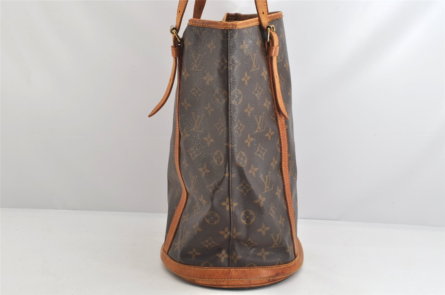 Authentic Louis Vuitton Monogram Bucket GM Shoulder Tote Bag M42236 Junk 3347K