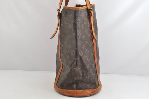 Authentic Louis Vuitton Monogram Bucket GM Shoulder Tote Bag M42236 Junk 3347K