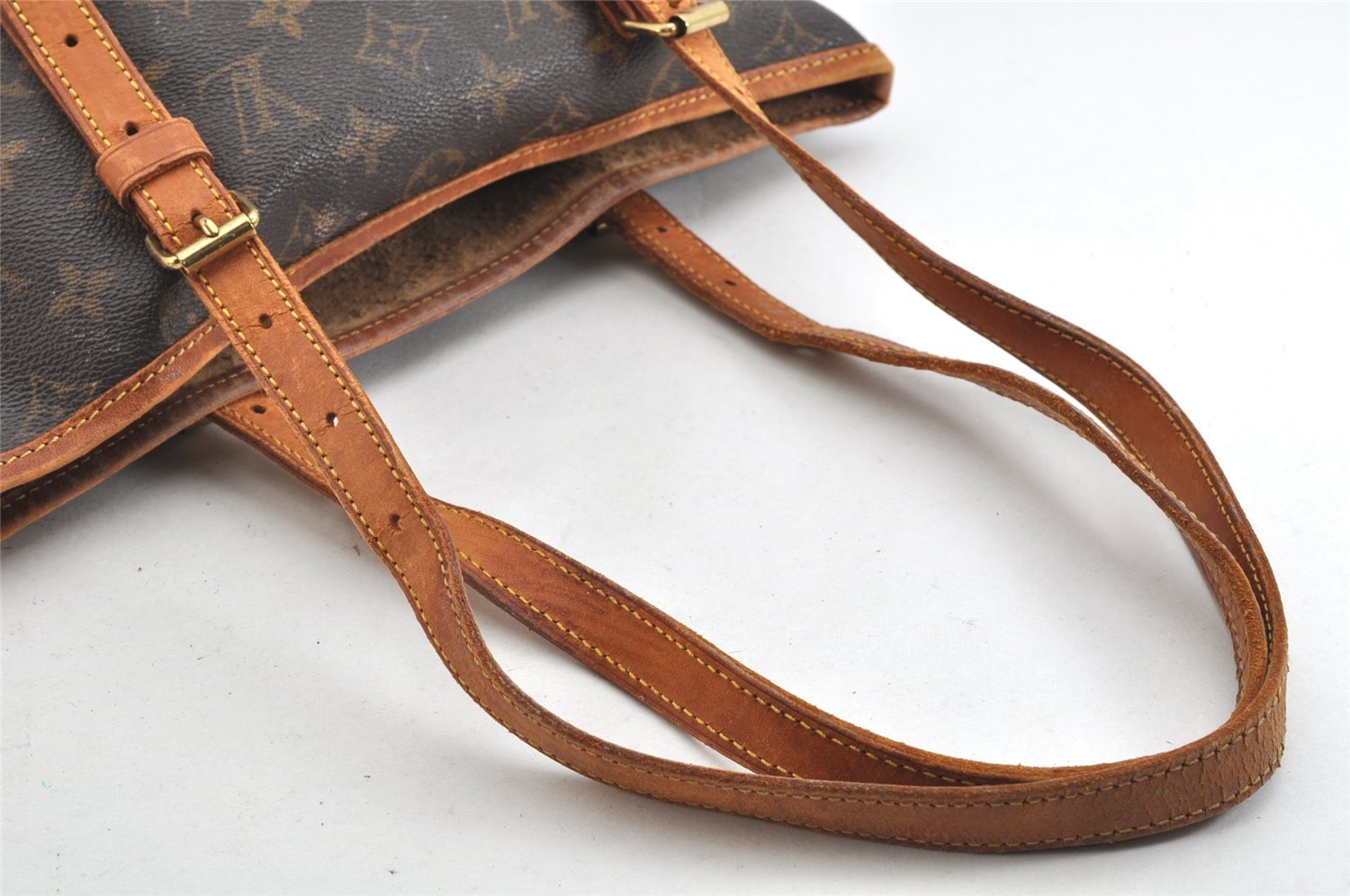 Authentic Louis Vuitton Monogram Bucket GM Shoulder Tote Bag M42236 Junk 3347K