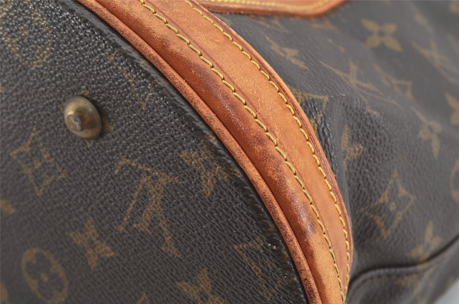 Authentic Louis Vuitton Monogram Bucket GM Shoulder Tote Bag M42236 Junk 3347K