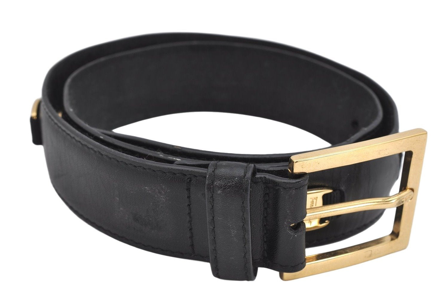 Authentic Salvatore Ferragamo Vara Vintage Leather Belt 26.4-28.3