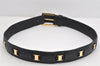 Authentic Salvatore Ferragamo Vara Vintage Leather Belt 26.4-28.3" Black 3351K