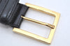 Authentic Salvatore Ferragamo Vara Vintage Leather Belt 26.4-28.3" Black 3351K