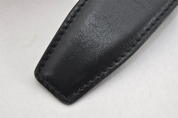 Authentic Salvatore Ferragamo Vara Vintage Leather Belt 26.4-28.3" Black 3351K