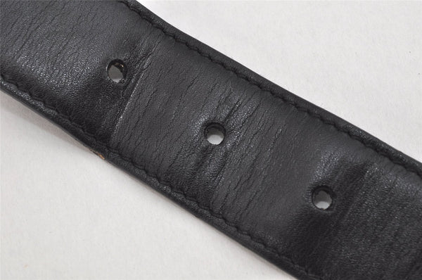 Authentic Salvatore Ferragamo Vara Vintage Leather Belt 26.4-28.3" Black 3351K