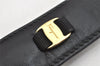 Authentic Salvatore Ferragamo Vara Vintage Leather Belt 26.4-28.3" Black 3351K