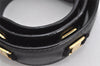 Authentic Salvatore Ferragamo Vara Vintage Leather Belt 26.4-28.3" Black 3351K