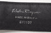 Authentic Salvatore Ferragamo Vara Vintage Leather Belt 26.4-28.3" Black 3351K