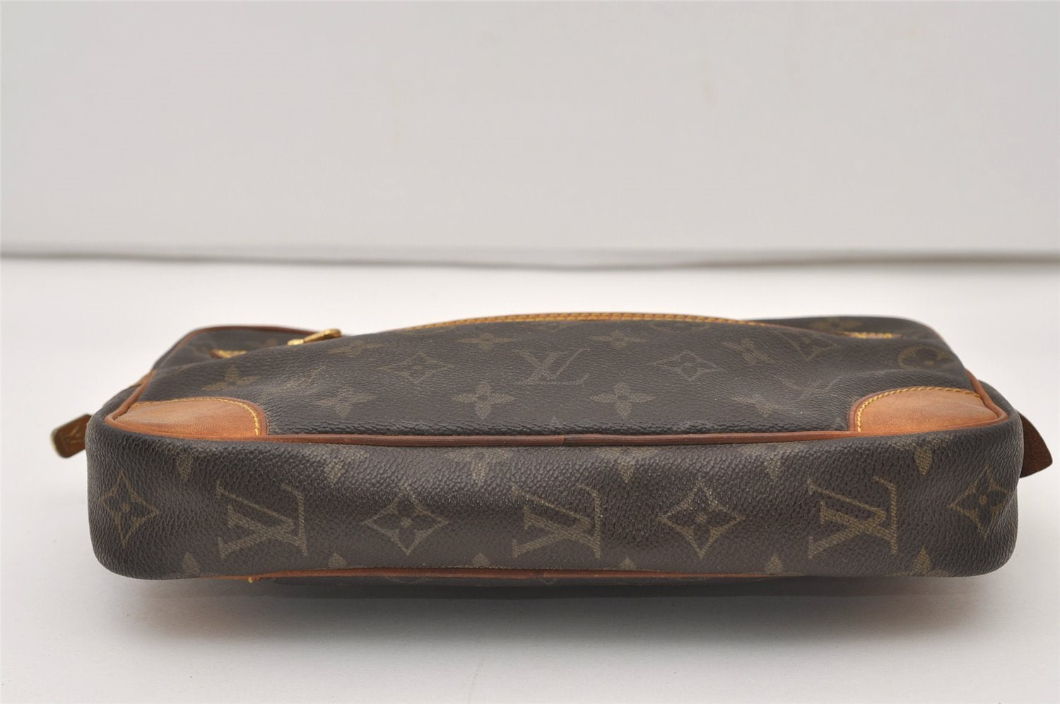 Authentic Louis Vuitton Monogram Marly Dragonne Clutch Hand Bag Old Model 3352J
