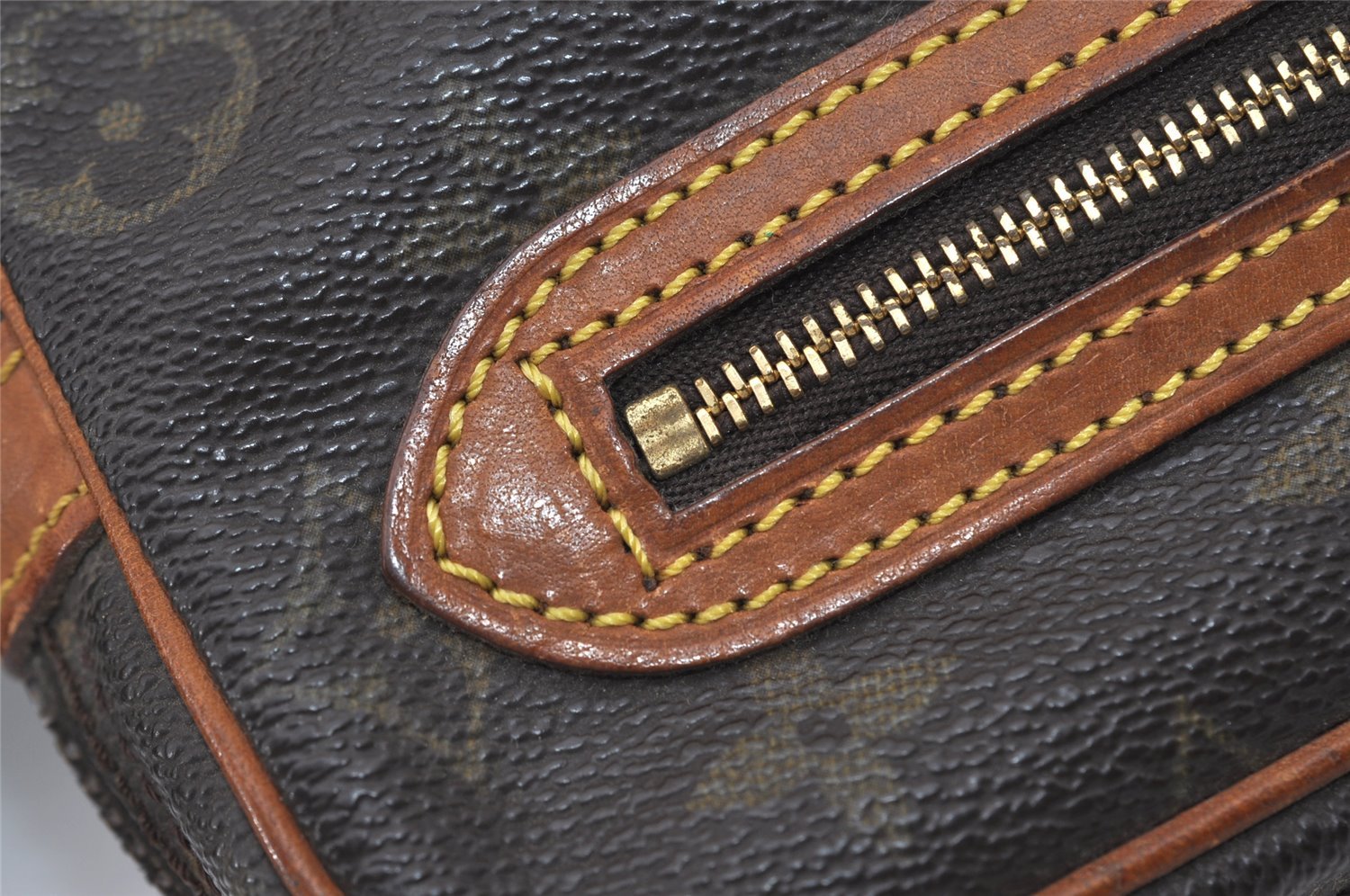 Authentic Louis Vuitton Monogram Marly Dragonne Clutch Hand Bag Old Model 3352J