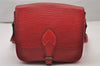 Authentic Louis Vuitton Epi Cartouchiere MM Shoulder Cross Bag M52247 Red 3353J