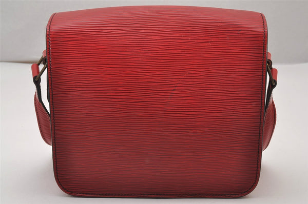 Authentic Louis Vuitton Epi Cartouchiere MM Shoulder Cross Bag M52247 Red 3353J