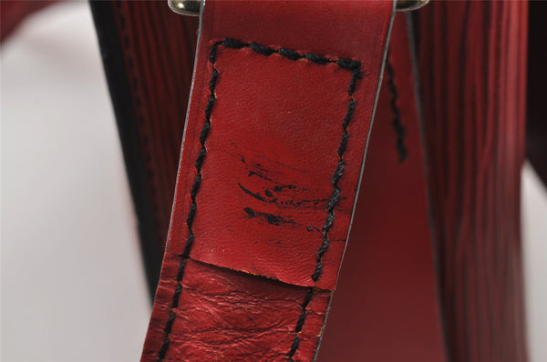 Authentic Louis Vuitton Epi Cartouchiere MM Shoulder Cross Bag M52247 Red 3353J