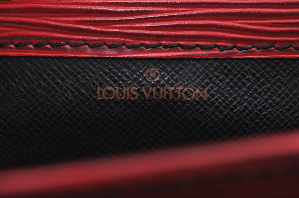 Authentic Louis Vuitton Epi Cartouchiere MM Shoulder Cross Bag M52247 Red 3353J