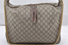 Authentic GUCCI 2Way Chain Shoulder Hand Bag GG PVC Leather 477324 Brown 3355K