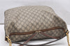 Authentic GUCCI 2Way Chain Shoulder Hand Bag GG PVC Leather 477324 Brown 3355K