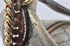 Authentic GUCCI 2Way Chain Shoulder Hand Bag GG PVC Leather 477324 Brown 3355K