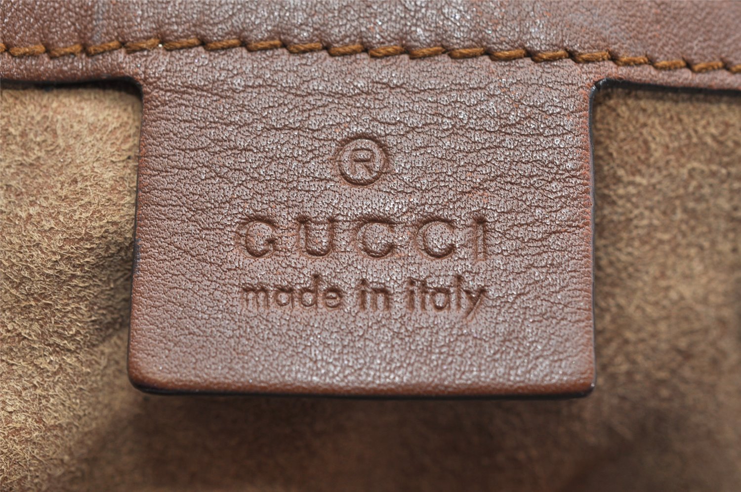 Authentic GUCCI 2Way Chain Shoulder Hand Bag GG PVC Leather 477324 Brown 3355K