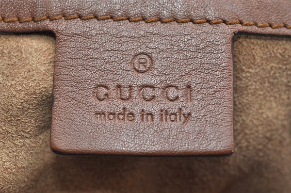 Authentic GUCCI 2Way Chain Shoulder Hand Bag GG PVC Leather 477324 Brown 3355K