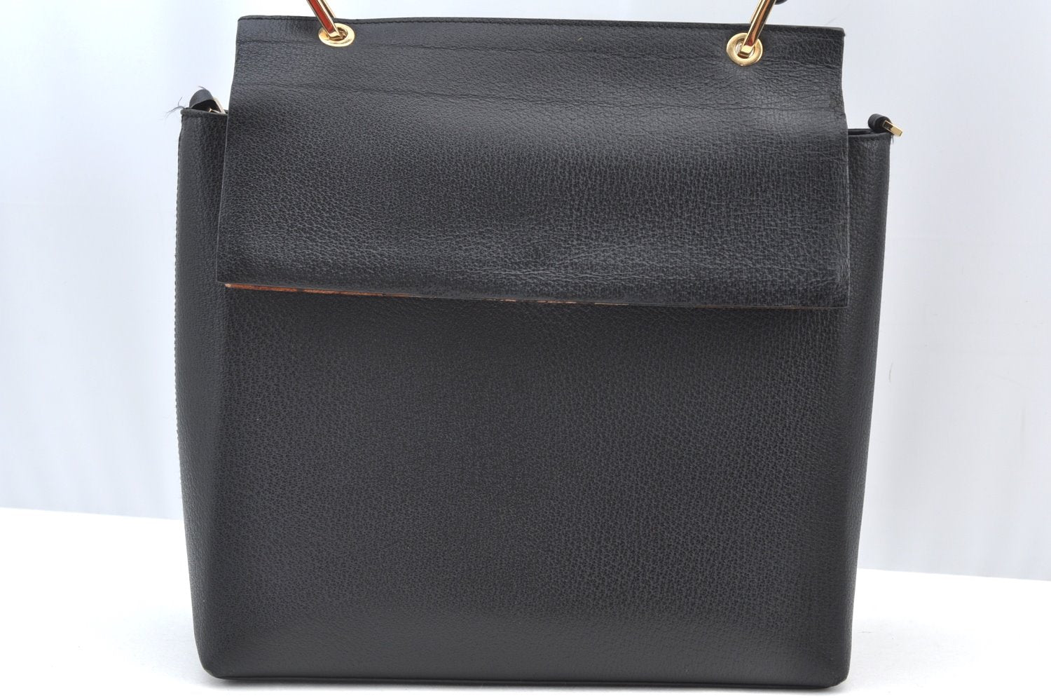 Authentic GUCCI Bamboo 2Way Hand Shoulder Bag Leather 0011886 Black 3356H