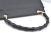 Authentic GUCCI Bamboo 2Way Hand Shoulder Bag Leather 0011886 Black 3356H