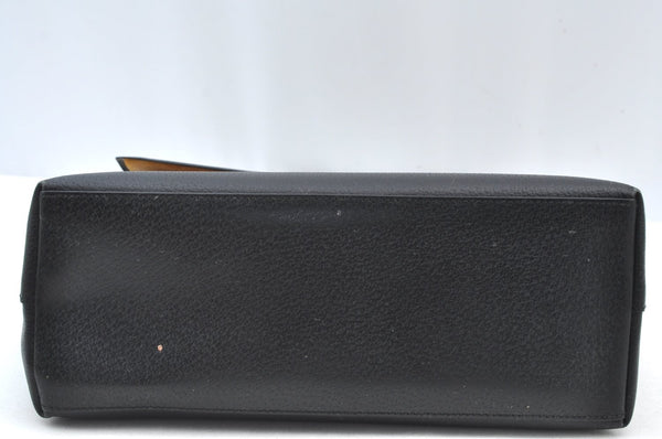 Authentic GUCCI Bamboo 2Way Hand Shoulder Bag Leather 0011886 Black 3356H