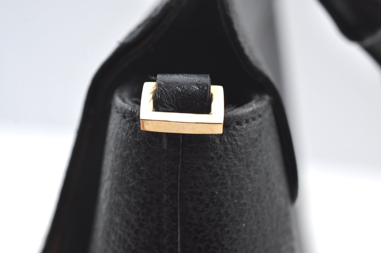 Authentic GUCCI Bamboo 2Way Hand Shoulder Bag Leather 0011886 Black 3356H