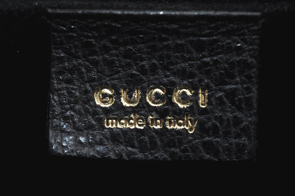 Authentic GUCCI Bamboo 2Way Hand Shoulder Bag Leather 0011886 Black 3356H