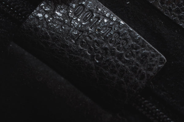 Authentic GUCCI Bamboo 2Way Hand Shoulder Bag Leather 0011886 Black 3356H