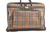 Authentic Burberrys Nova Check Garment Bag Canvas Leather Beige Brown 3357K