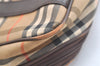 Authentic Burberrys Nova Check Garment Bag Canvas Leather Beige Brown 3357K