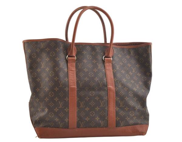 Auth Louis Vuitton Monogram Sac Weekend GM Vintage Tote Hand Bag M42420 LV 3363K