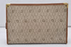 Authentic Christian Dior Honeycomb Clutch Hand Bag PVC Leather Brown CD 3364J