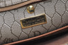 Authentic Christian Dior Honeycomb Clutch Hand Bag PVC Leather Brown CD 3364J