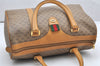 Authentic GUCCI Web Sherry Line Micro GG Hand Bag PVC Leather Brown Junk 3365K