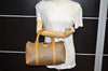 Authentic GUCCI Web Sherry Line Micro GG Hand Bag PVC Leather Brown Junk 3365K