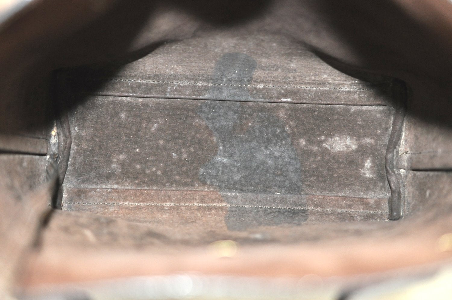 Authentic GUCCI Vintage Hand Tote Bag Purse Leather Brown 3367H