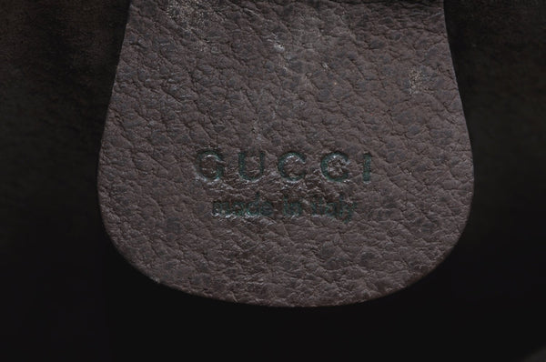 Authentic GUCCI Vintage Hand Tote Bag Purse Leather Brown 3367H