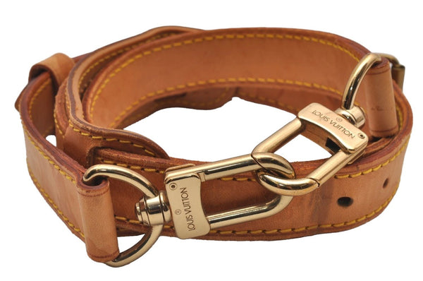 Authentic Louis Vuitton Leather Shoulder Strap Beige 40.9-48" LV 3368J