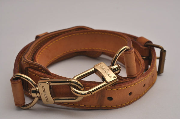 Authentic Louis Vuitton Leather Shoulder Strap Beige 40.9-48" LV 3368J