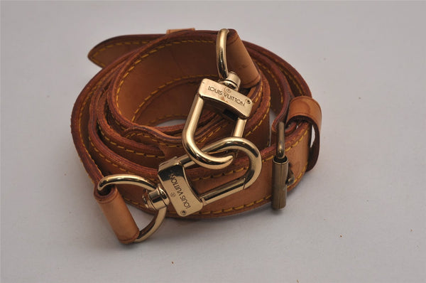 Authentic Louis Vuitton Leather Shoulder Strap Beige 40.9-48" LV 3368J