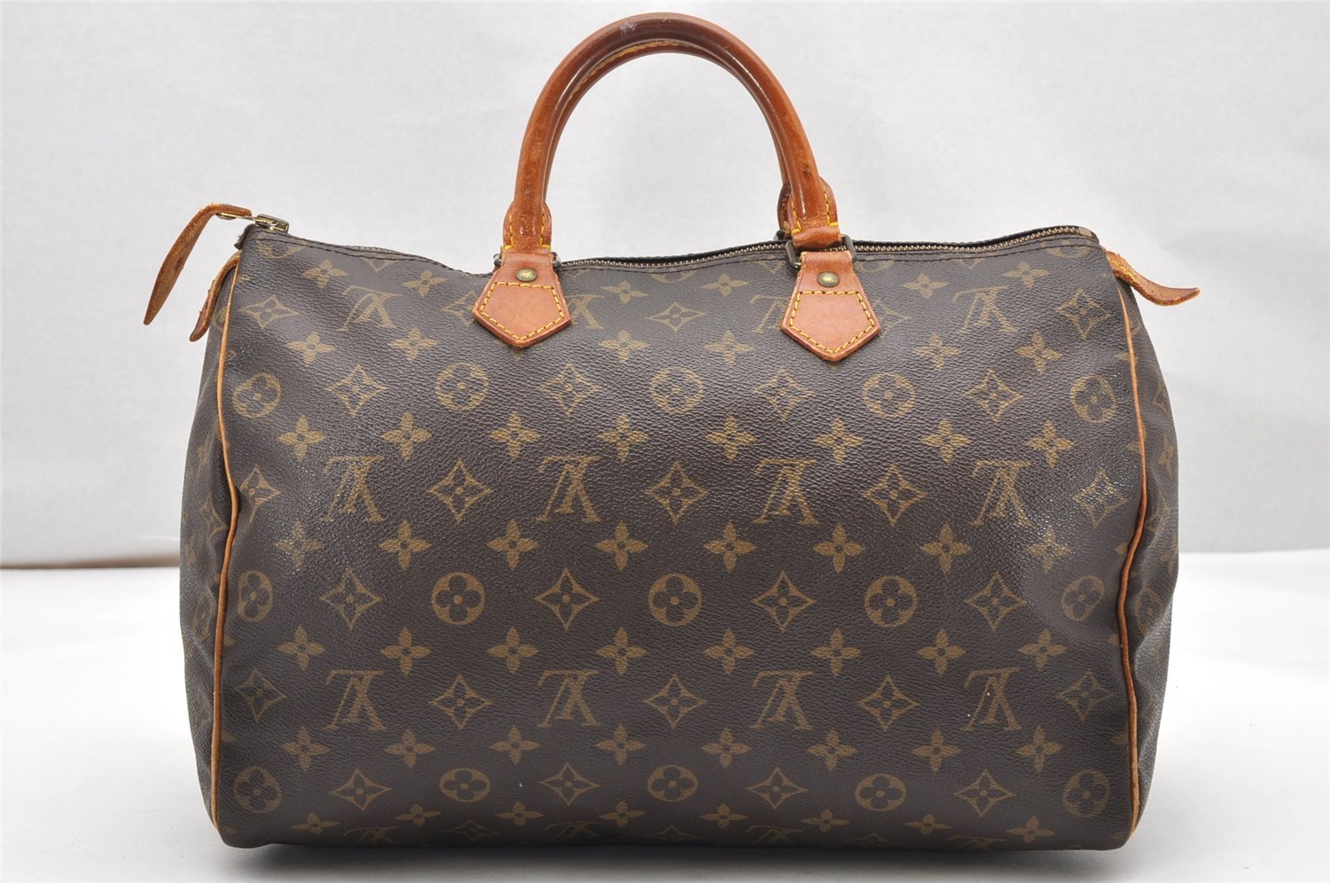 Authentic Louis Vuitton Monogram Speedy 35 Hand Boston Bag M41524 LV 3369K