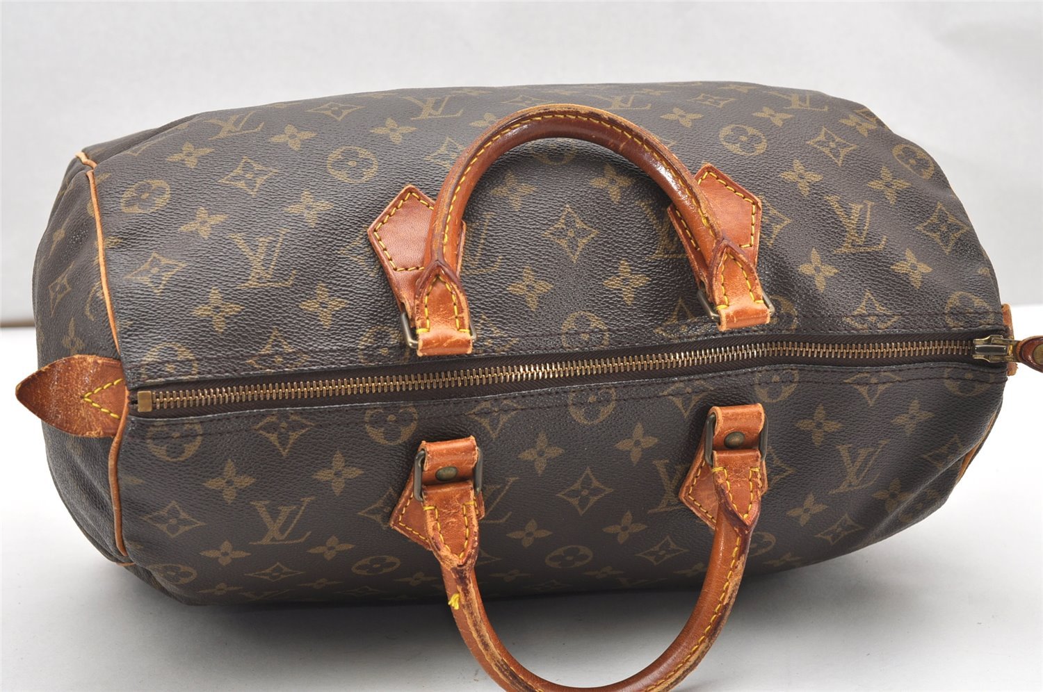 Authentic Louis Vuitton Monogram Speedy 35 Hand Boston Bag M41524 LV 3369K